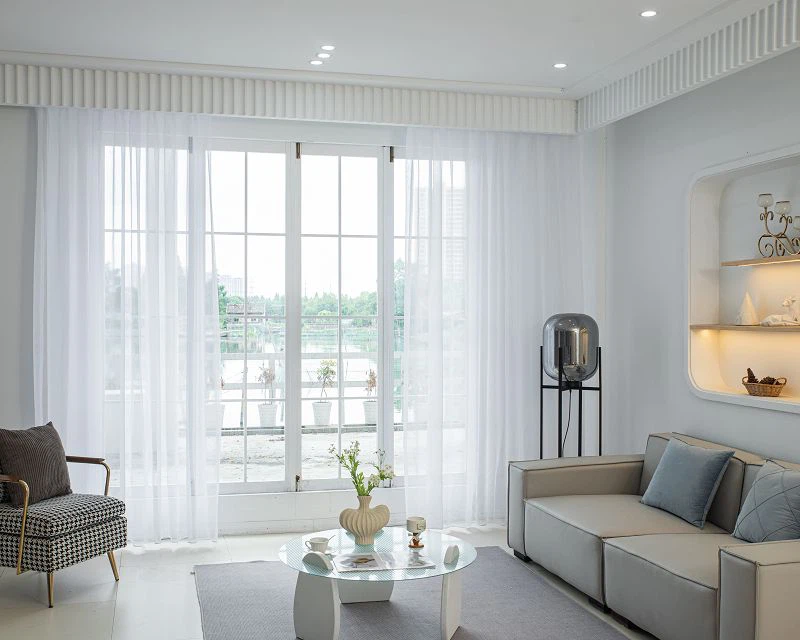 Doli FabricEffen massief raamscherm