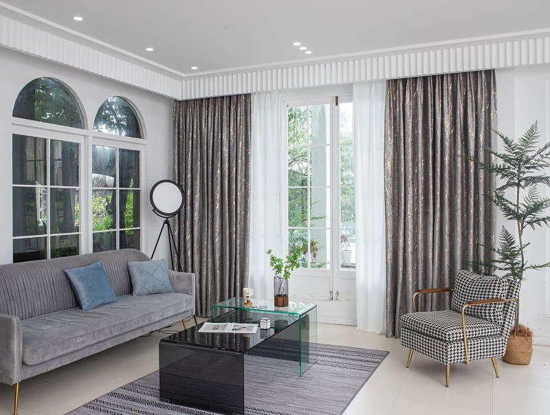 Holland Fluwelen Gordijn met Marmerpatroon en Goudfolie