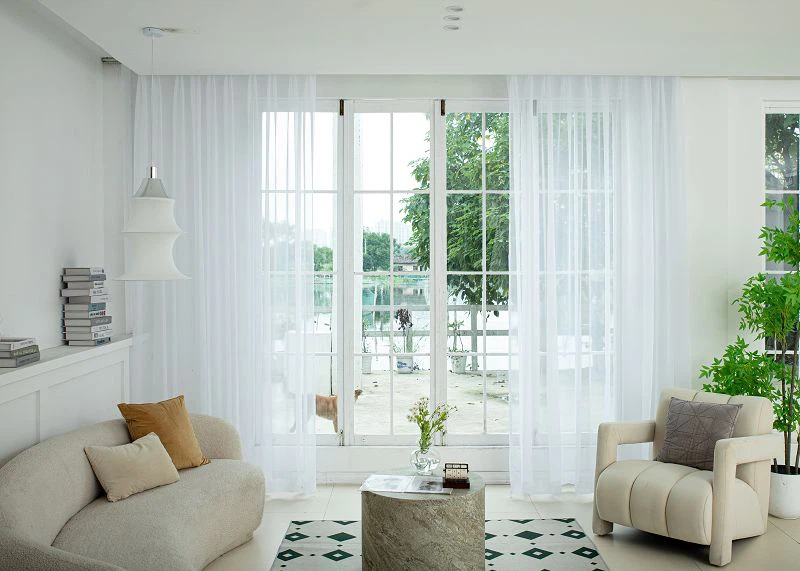 Terilen massief raamscherm