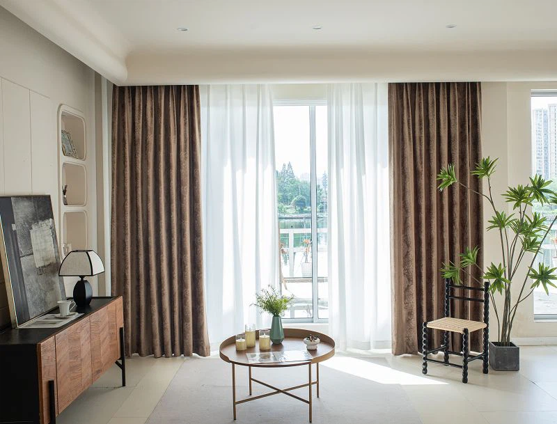 Velvet gordijn met marmeren patroon en laminering